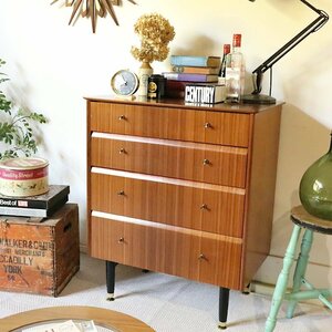 0. England made 1950 period NATHAN(nei sun ) company manufactured chest / Mid-century modern / repeated painted / beautiful goods / chest / chest of drawers / cabinet / clothes storage 