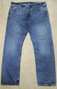 ◎美品◎雰囲気抜群◎ビッグサイズ◎頑丈素材◎Levi'sリーバイス569ビンテージUSED加工ワイドストレートデニム W36(99cm) メキシコ製