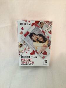 FUJIFILM チェキ フィルム ハートスケッチ 10枚入 instax mini HEART SKETCH 送120