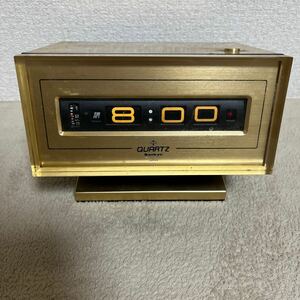 （M）Sankyo パタパタ時計 置時計 レトロ アンティーク ジャンク品
