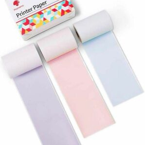Phomemo 3色テープ感熱用紙ラベルシールステッカー感熱紙