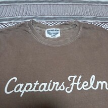 茶XL CAPTAINS HELM CURSIVE LOGO TEE キャプテンズヘルム カーサイブ ロゴ Tシャツ_画像5