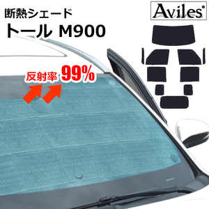 圧倒的断熱 　ダイハツ　トール　M900S　M910S　【エコ断熱シェード/フルセット】【日よけ/車中泊】【当日発送】