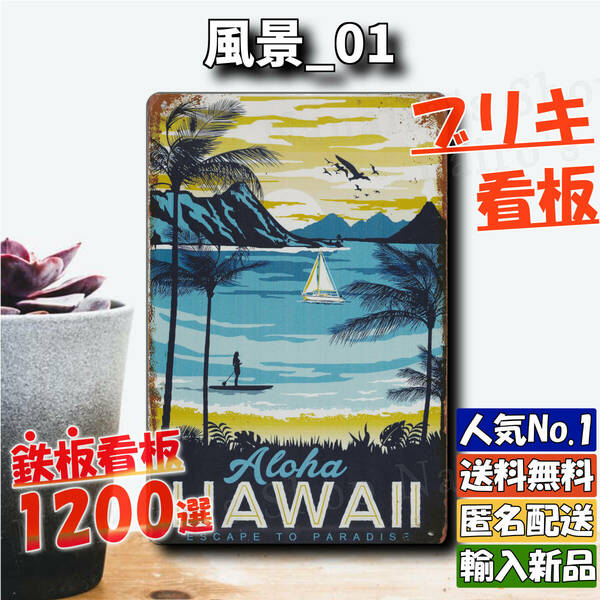 ★風景_01★看板 ハワイ 青[20240509]アメリカン なないろ 看板 送料無料 ONLY ポスター 世田谷ベース 飾り方 