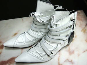  Tornado Mart boots S leather original leather Kyushu limitation 5 ream strap white new goods 6599