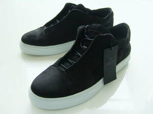  Tornado Mart sneakers shoes M leather original leather black front fly low cut new goods 8966004