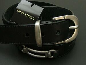  new goods high Street belt original leather black TORNADOMART 613