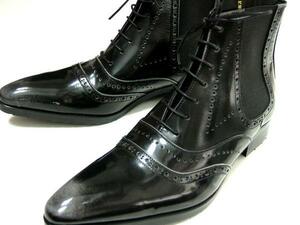  высокий Street ботинки S кожа натуральная кожа со вставкой из резинки чёрный новый товар 