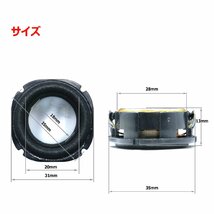 ネオジウムマグネット＆アルミコーン 高音質 小型フルレンジスピーカーユニット1.2インチ(28mm) 8Ω/MAX4W[スピーカー自作/DIYオーディオ]_画像3