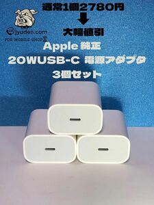 Apple 20W USB-C 電源アダプタ(iPhone iPad) 3個