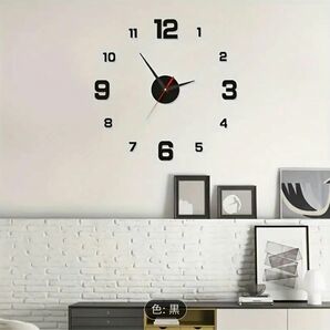 ステッカー型壁時計　大型発光ミュート時計 