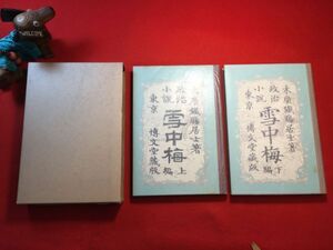 復刻本「政治小説 雪中梅 上下揃い」昭和57年刊 博文堂蔵版 末廣鐡膓(宇和島市生れ 宇和島藩校「明倫館」教授)居士著 (株)ほるぷ