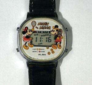 セイコー SEIKO ALBA Y757-4000 ジャンク GAME watch　ミッキーマウス ミニーマウス DISNEY