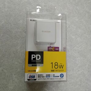 ELECOM USB PD対応 USB AC充電器 （USB PD18W/C1） MPA-ACCP06WH （ホワイト）