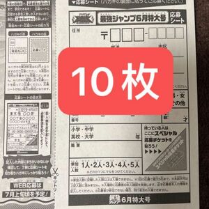 週刊少年ジャンプ 21号 ジャンプビクトリーカーニバル 2024　応募シート　10枚　24時間内発送