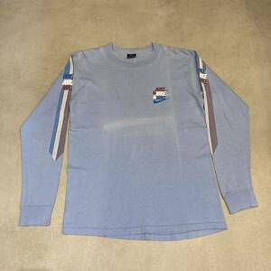 80's NIKE 紺タグ ロンT 中古 M 3連ロゴ ナイキ vintage ビンテージ