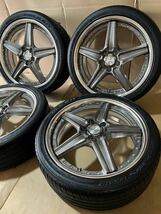 4本セット WORK ランベック LS1 19インチ FK510 225/40R19 19×7.5J+50/114.3/5H【トランスグレー】80ノア ヴォクシー ヴェゼル_画像2