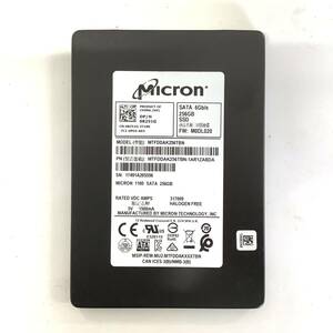 S60509156 Micron SATA 256GB 2.5インチ SSD 1点 【中古動作品】
