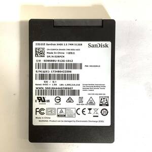 S60509167 SanDisk SATA 512GB 2.5インチ SSD 1点【中古動作品】