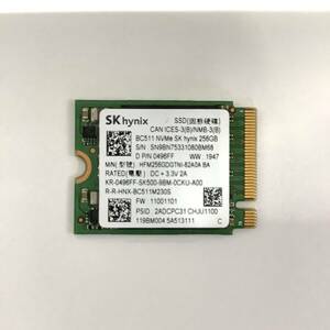 S60516154 SK hynix NVMe 256GB SSD 1点【中古動作品】