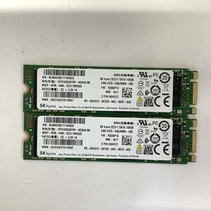 S60521150 SKhynix SATA M.2 128GB SSD 2点 【中古動作品】