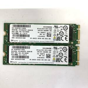 S60521151 SKhynix SATA M.2 128GB SSD 2点 【中古動作品】