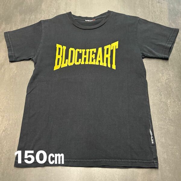 ロゴTシャツ　キッズ　BLOC 黒　ブラック　　150㎝　子供服　ボーイズ　ガールズ　男の子　女の子　半袖