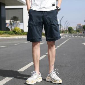 【K24】ハーフパンツ メンズ カーゴパンツ ショートパンツ 5分丈 短パン 短め 半ズボン ボトムス スポーツウェア 大きいサイズ ゆったり 夏