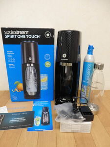 T15-6.5) sodastream / ソーダストリーム　SPIRIT One Touch / スピリットワンタッチ　ブラック　未使用 保証対象内