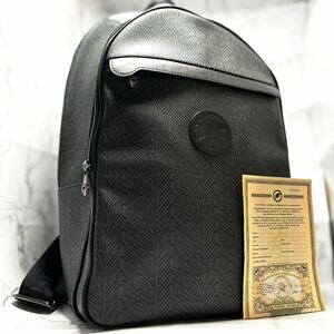 [ как новый ] Hunting World hunting world рюкзак рюкзак все кожа PVC темно-серый общий рисунок мужской большая вместимость портфель 