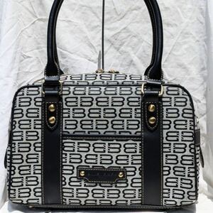 [ превосходный товар * трудно найти ] Balenciaga BALENCIAGA Mini сумка "Boston bag" общий рисунок BB парусина кожа ручная сумочка большая сумка женский 