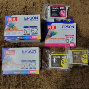 【新品、未使用】EPSON エプソン 純正インクカートリッジ IC4CL6162 クリップ ペン ICM62マゼンタ×2 ICY62イエロー×2
