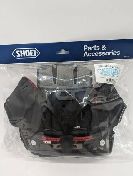 1) 新品 未使用 SHOEI ショウエイ TYPE-I センターパッド セット L 4512048458843 /適合：x-14 X-Fourteen シリーズ/タイプI