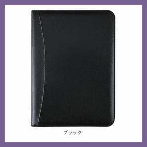 Yuroa バインダー 2つ折り B5 革 クリップボード PUレザー ブラック　手帳