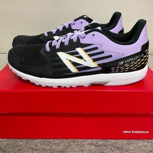 NB ニューバランスレディーススニーカージョギングランニングシューズ黒パープル新品　ニューバランス　ニューバランスシューズ