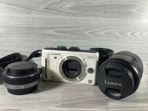 [5-22] Panasonic LUMIX DMC-GF1 H-FS045200 H-H020 デジタルカメラ ホワイト パナソニック ルミックス_画像1