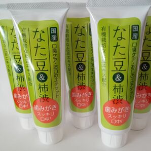 なた豆　柿渋　歯磨き粉　120g ・5本　歯みがき粉　ハミガキ　口臭