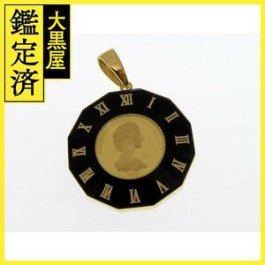 JEWELRY　ジュエリー　コイン　トップ　K24枠　K18　8.9g　2143700187584　【437】