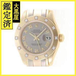 ROLEX　ロレックス　パールマスター 　80318　YG/WG　イエローゴールド　ホワイトゴールド　自動巻き　100m防水　シルバー【432】