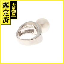 TASAKI タサキ パール ダイヤモンド リング PT900 P D0.25ct 19.3g #11【434】_画像2