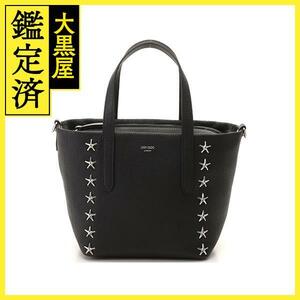 JIMMY CHOO　ジミーチュウ　スタースタッズ2WAYバッグ　ブラック　カーフ　【436】2146000388545