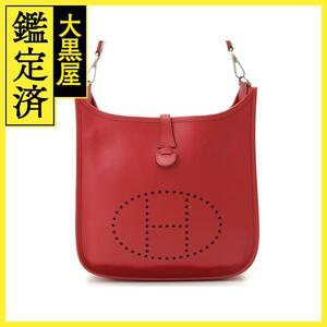 HERMES エルメス　ショルダーバッグ　エヴリンIIIPM　ルージュガランス・SV金具　ヴォーエプソン　□L刻印・2008年頃製造【472】HA