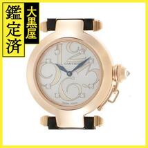 CARTIER　カルティエ　パシャ32　クォーツ　WJ123021　シルバー文字盤　アラビア　ピンクゴールド　ダイヤモンド　レディース　【432】　_画像1