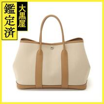 HERMES エルメス ガーデンパーティTPM ビスキュイ/エクリュ/SV ネゴンダ/トワル Z刻印 【460】2143700187683_画像1