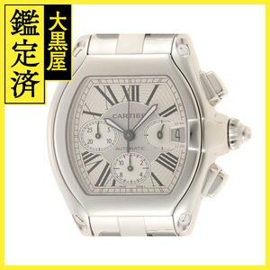 CARTIER　カルティエ　ロードスター クロノ　W62019X6　ステンレス　SS　シルバー　メンズ　自動巻き【432】2143300215687