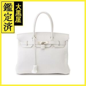 HERMES　エルメス　ハンドバッグ　バーキン30　ホワイト　シルバー金具　トゴ　□K刻印【430】