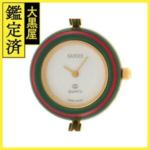 GUCCI　グッチ　時計　チェンジベゼル　1100－L　クォーツ 　レディース　GP　ホワイト文字盤【207】2148103641459