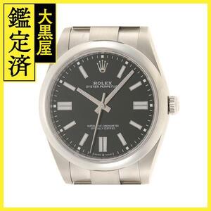 ROLEX Rolex наручные часы устрица Perpetual 41 124300 яркий черный циферблат устрица Steel самозаводящиеся часы [472]