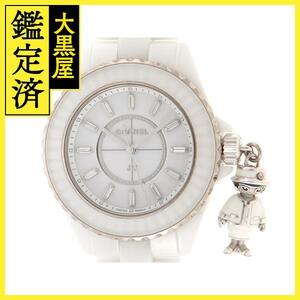 CHANEL Chanel clock mado moa zeruJ12 ACTE II H6478 quarts ceramic WG 12P diamond for women [434]