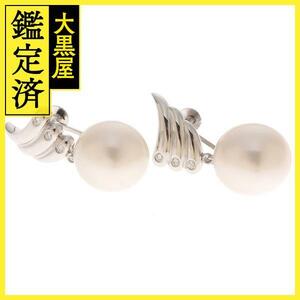 JEWELRY non brand jewelry earrings PM850 platinum pearl diamond 10.0g[473]